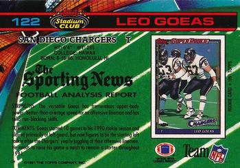 1991 Stadium Club - Super Bowl XXVI #122 Leo Goeas Back