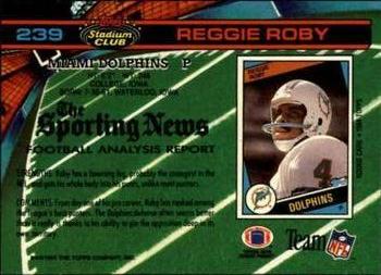 1991 Stadium Club - Super Bowl XXVI #239 Reggie Roby Back