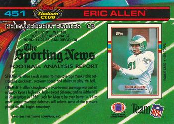 1991 Stadium Club - Super Bowl XXVI #451 Eric Allen Back