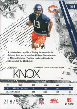 2009 Donruss Rookies & Stars #164 Johnny Knox Back