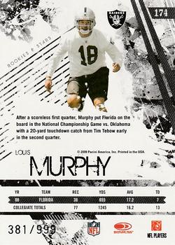 2009 Donruss Rookies & Stars #174 Louis Murphy Back