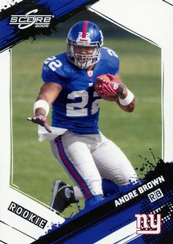 2009 Score #306 Andre Brown Front