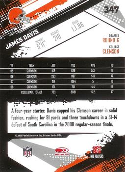 2009 Score #347 James Davis Back