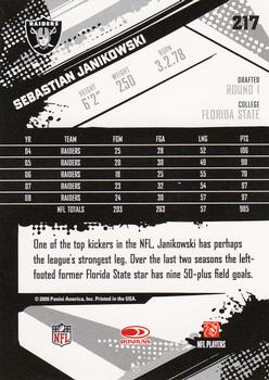 2009 Score Inscriptions #217 Sebastian Janikowski Back