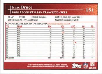 2009 Topps #151 Isaac Bruce Back