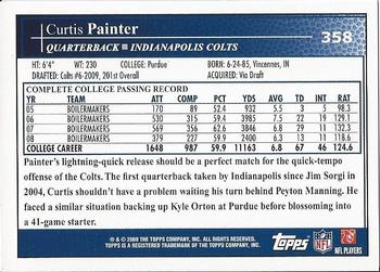 2009 Topps #358 Curtis Painter Back