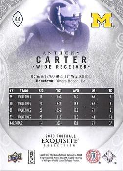 2013 Upper Deck Exquisite Collection #44 Anthony Carter Back