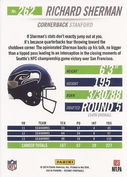 2014 Score #262 Richard Sherman Back