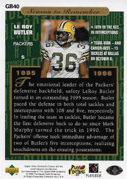 1996 Collector's Choice ShopKo Green Bay Packers #GB40 LeRoy Butler Back