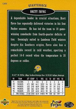 1996 Collector's Choice ShopKo Green Bay Packers #GB81 Brett Favre Back