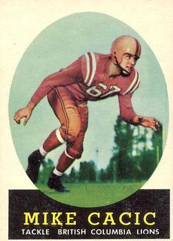 1958 Topps CFL #5 Mike Cacic Front