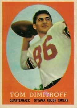 1958 Topps CFL #47 Tom Dimitroff Front