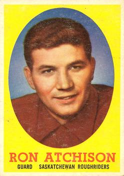 1958 Topps CFL #86 Ron Atchison Front