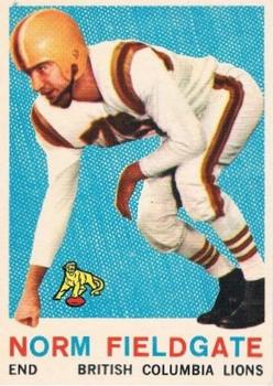 1959 Topps CFL #16 Norm Fieldgate Front