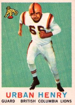 1959 Topps CFL #17 Urban Henry Front