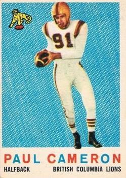 1959 Topps CFL #18 Paul Cameron Front
