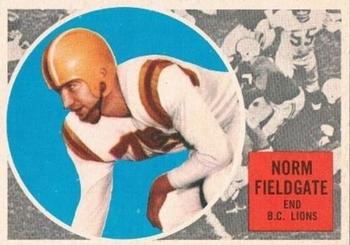 1960 Topps CFL #6 Norm Fieldgate Front