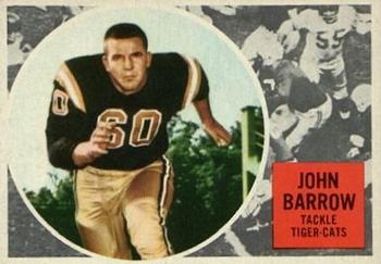 1960 Topps CFL #31 John Barrow Front