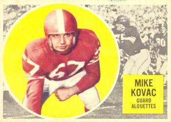 1960 Topps CFL #43 Mike Kovac Front