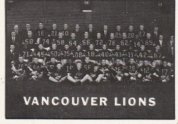 1961 Topps CFL #15 Lions Team Photo Front