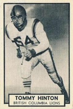1962 Topps CFL #11 Tommy Hinton Front