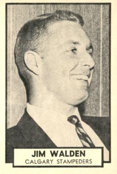 1962 Topps CFL #35 Jim Walden Front