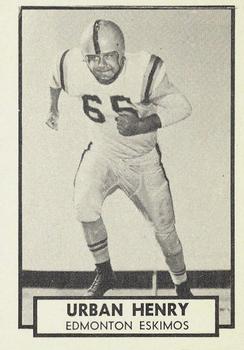1962 Topps CFL #45 Urban Henry Front