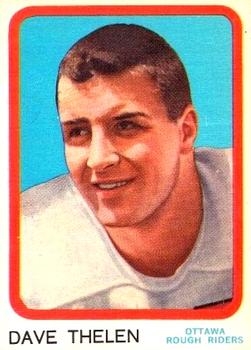 1963 Topps CFL #52 Dave Thelen Front
