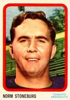 1963 Topps CFL #71 Norm Stoneburgh Front