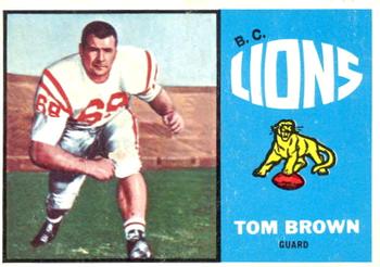 1964 Topps CFL #5 Tom Brown Front
