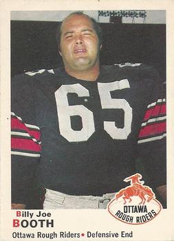 1970 O-Pee-Chee CFL #46 Billy Joe Booth Front