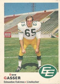 1970 O-Pee-Chee CFL #50 Dave Gasser Front