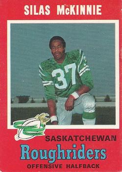 1971 O-Pee-Chee CFL #102 Silas McKinnie Front