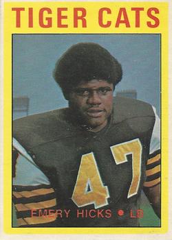 1972 O-Pee-Chee CFL #12 Emery Hicks Front