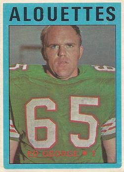 1972 O-Pee-Chee CFL #14 Ed George Front