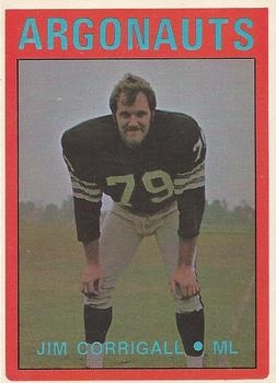1972 O-Pee-Chee CFL #31 Jim Corrigall Front