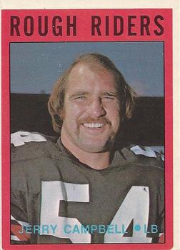 1972 O-Pee-Chee CFL #68 Jerry Campbell Front