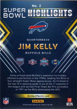 2014 Panini Macy's Super Bowl XLVIII Highlight Giveaway #2 Jim Kelly Back