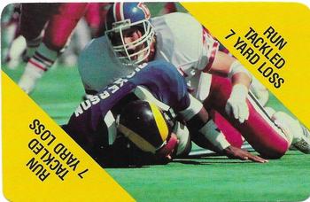 1988 MacGregor NFL Game Cards #NNO Run Tackled 7 Yard Loss Front