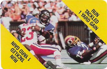 1988 MacGregor NFL Game Cards #NNO Run Tackled 1 Yard Gain Front
