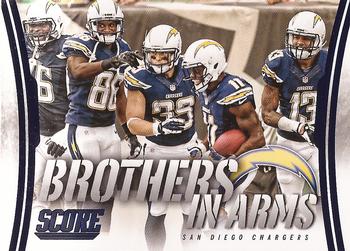 2014 Score - Brothers in Arms Blue #BA-26 San Diego Chargers Front