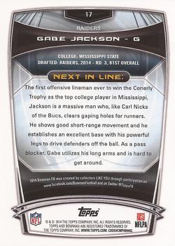 2014 Bowman - Rookies #17 Gabe Jackson Back