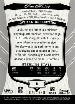 2009 Bowman Sterling #8 Louis Murphy Back