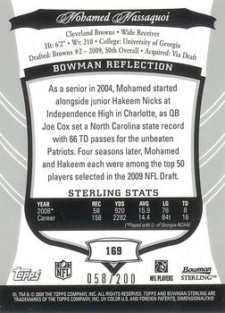 2009 Bowman Sterling #169 Mohamed Massaquoi Back