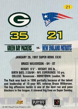 1997 Playoff Green Bay Packers Super Sunday #21 Bruce Wilkerson Back