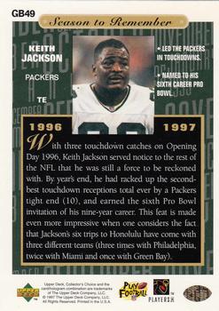 1997 Collector's Choice ShopKo Green Bay Packers #GB49 Keith Jackson Back