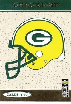 1997 Collector's Choice ShopKo Green Bay Packers #GB90 Checklist Front