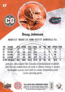2014 Upper Deck Conference Greats #17 Doug Johnson Back