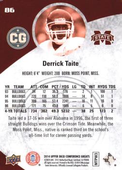 2014 Upper Deck Conference Greats #86 Derrick Taite Back