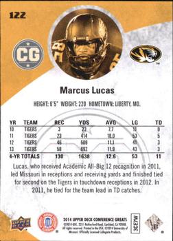 2014 Upper Deck Conference Greats #122 Marcus Lucas Back
